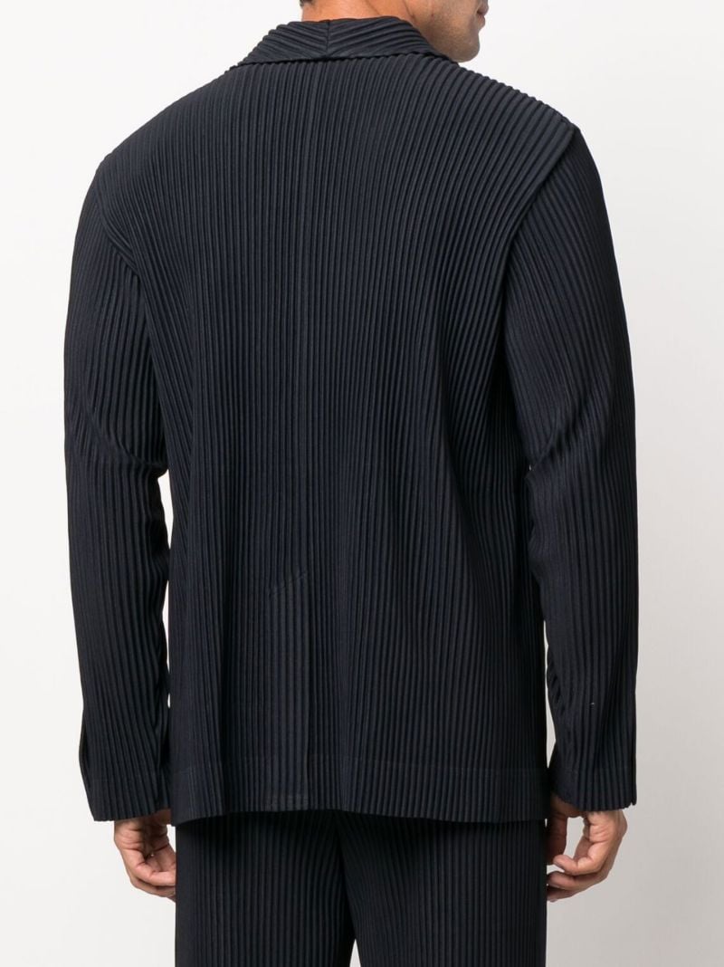 Blue Tailored Pleats 1 Single-breasted PlissÃ_x0083_Â© Blazer