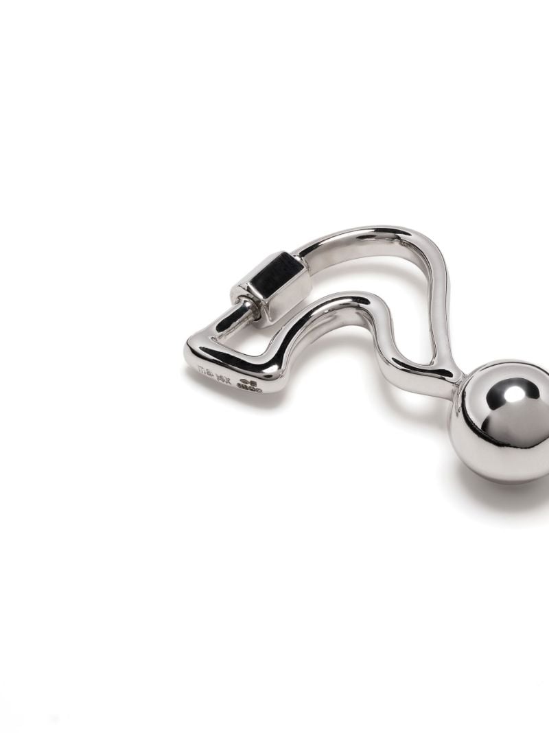 Sterling Silver and 14k White Gold Question Mark Lock Charm