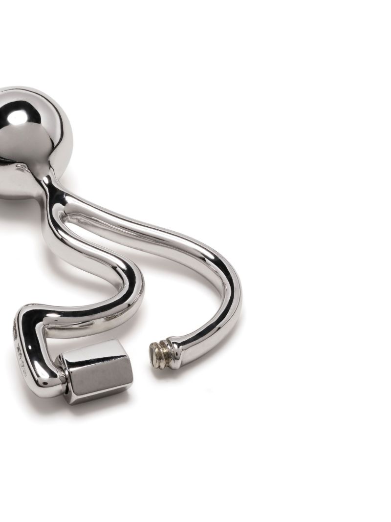 Sterling Silver and 14k White Gold Question Mark Lock Charm