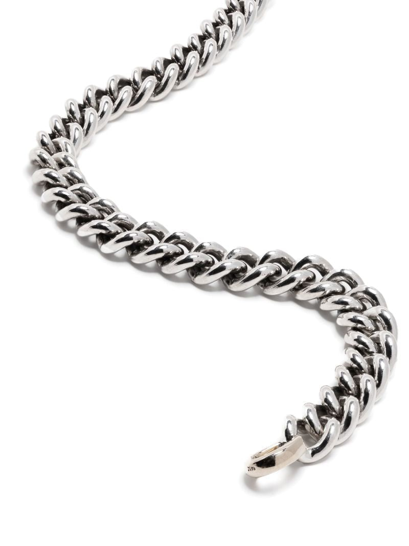 Sterling Silver and 14k Yellow Gold Minimega Curb Chain Necklace