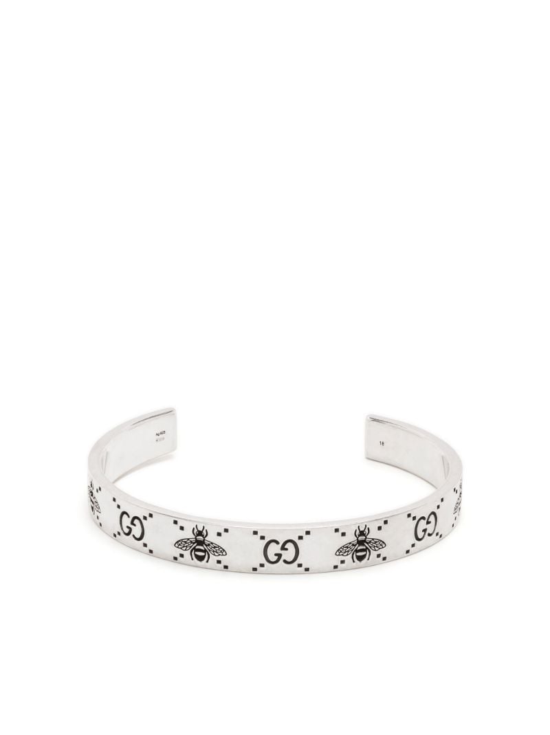 Sterling Silver Gg Supreme Cuff Bracelet