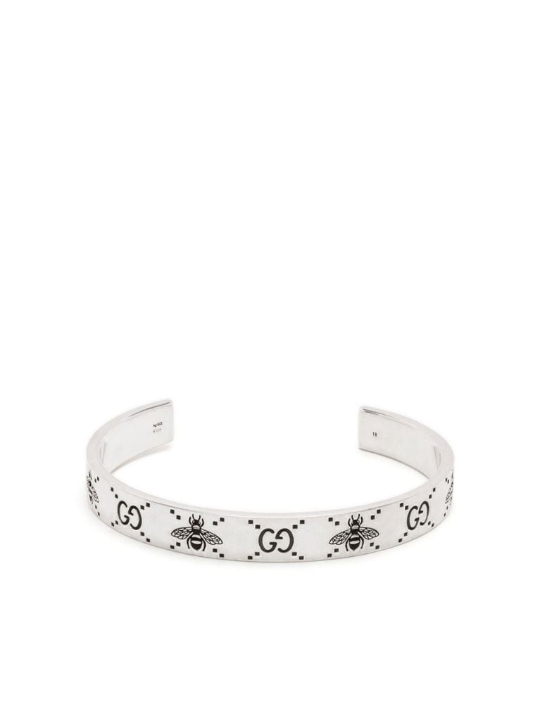 Sterling Silver Gg Supreme Cuff Bracelet