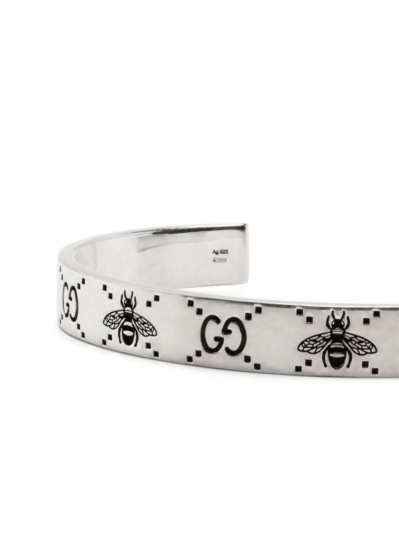 Sterling Silver Gg Supreme Cuff Bracelet