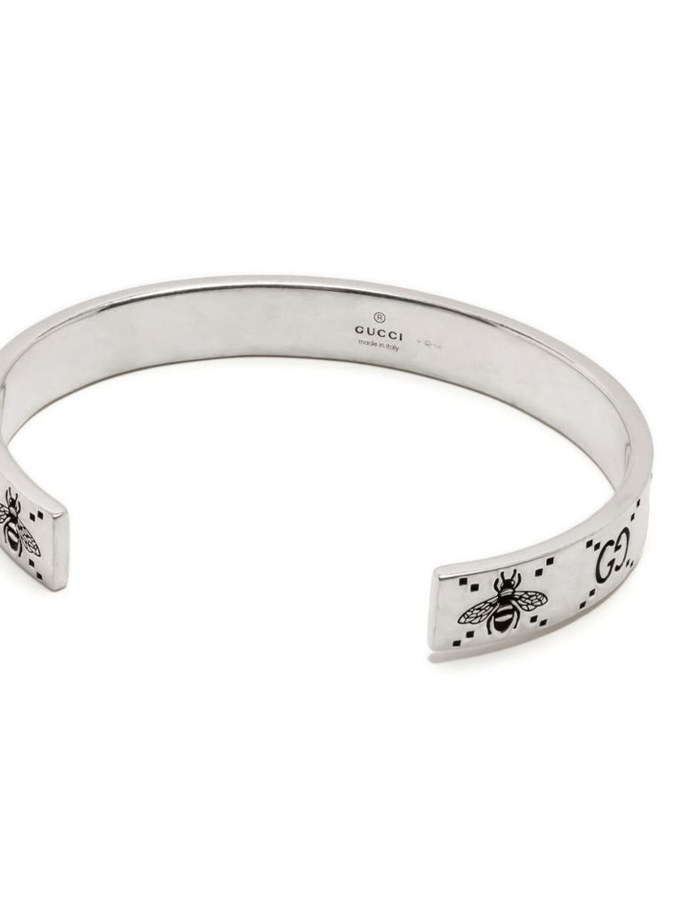 Sterling Silver Gg Supreme Cuff Bracelet