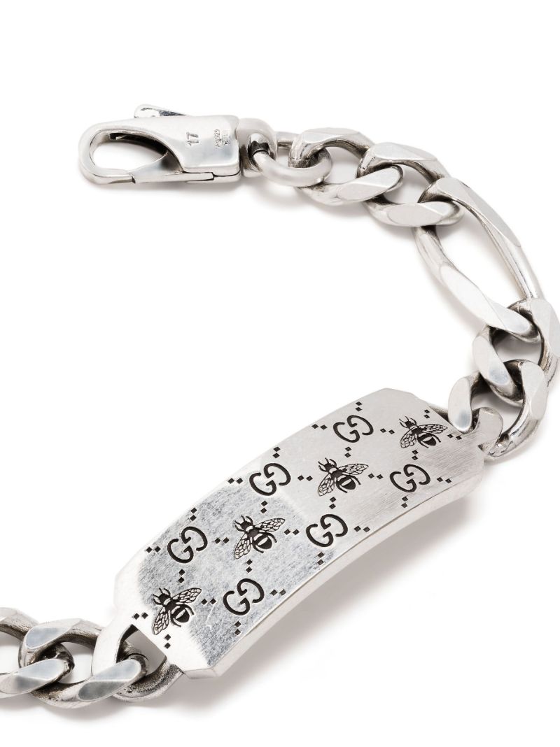 Sterling Silver Gg Bee Chunky Chain Bracelet