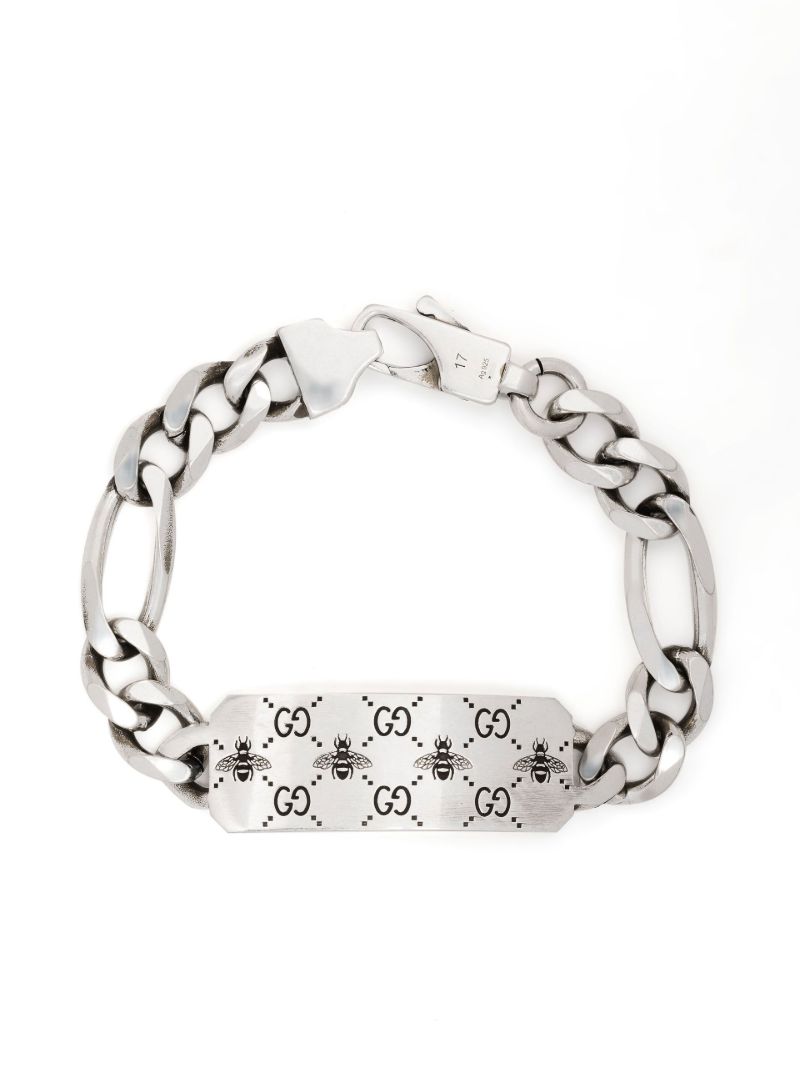 Sterling Silver Gg Bee Chunky Chain Bracelet