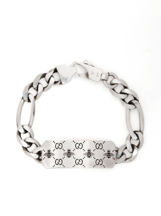 Sterling Silver Gg Bee Chunky Chain Bracelet