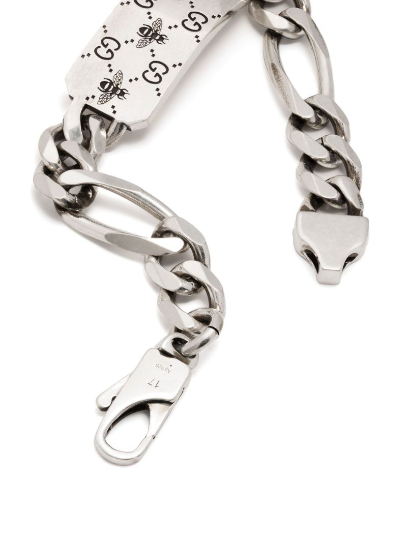 Sterling Silver Gg Bee Chunky Chain Bracelet
