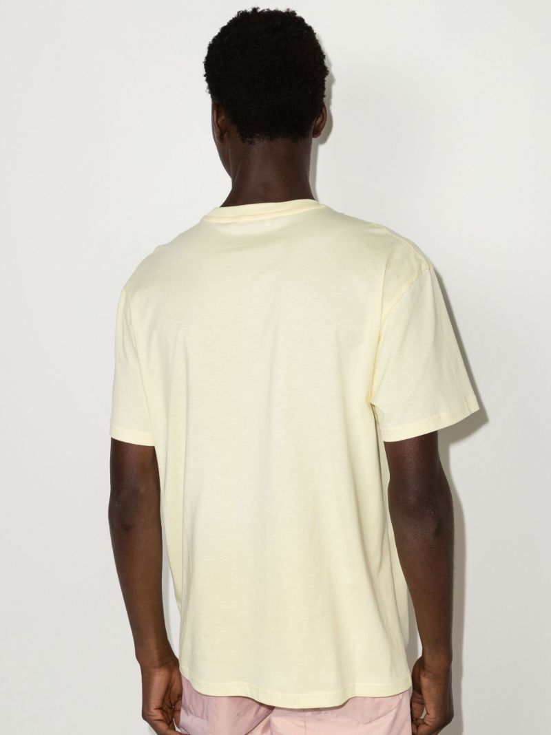 Yellow Swan Embroidered Logo Cotton T-shirt