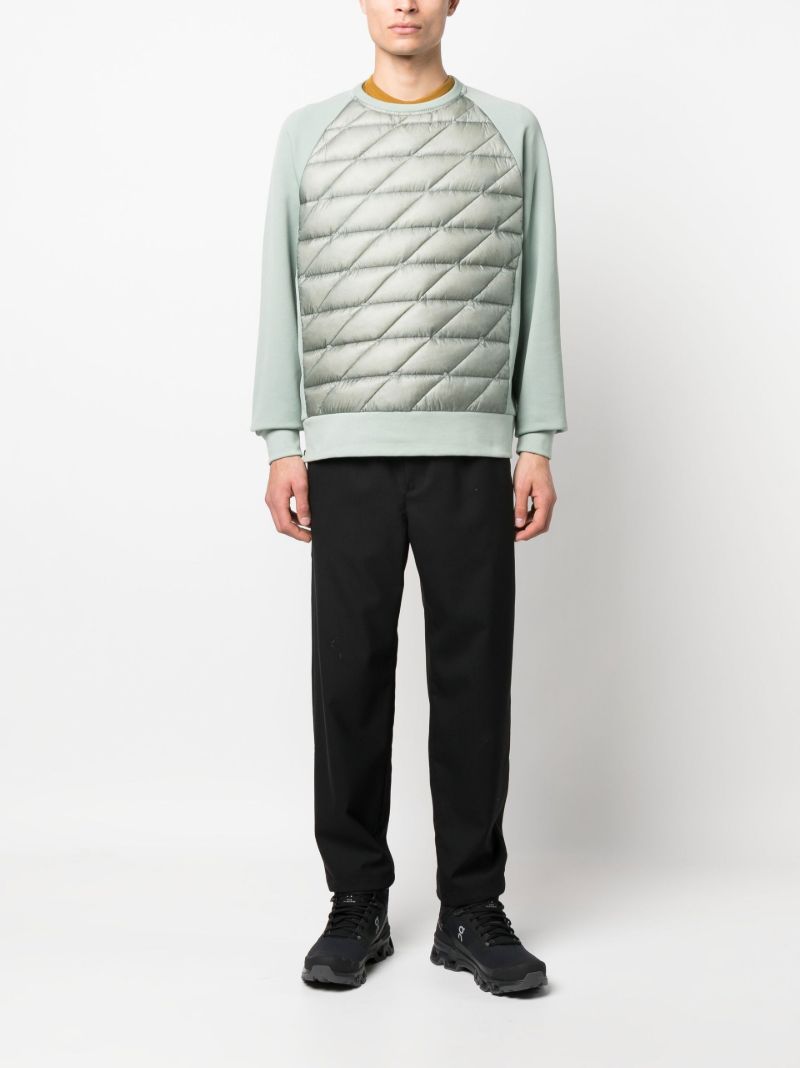 Green Padded Down Sweatshirt