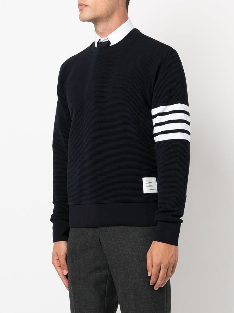 Blue 4-bar Cotton Sweatshirt