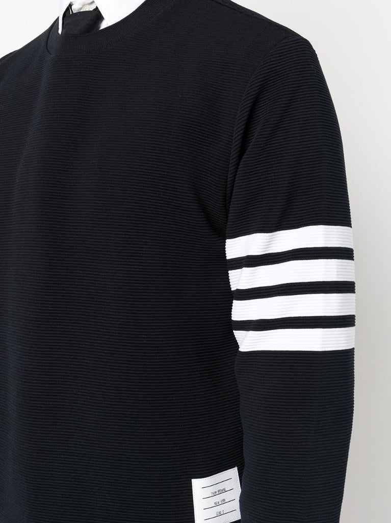 Blue 4-bar Cotton Sweatshirt