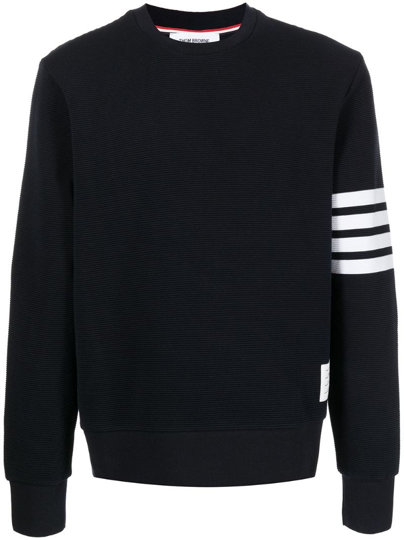 Blue 4-bar Cotton Sweatshirt