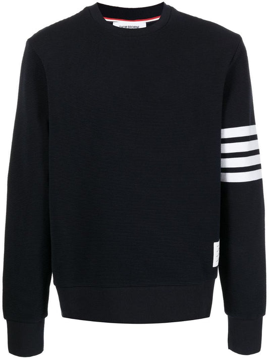 Blue 4-bar Cotton Sweatshirt
