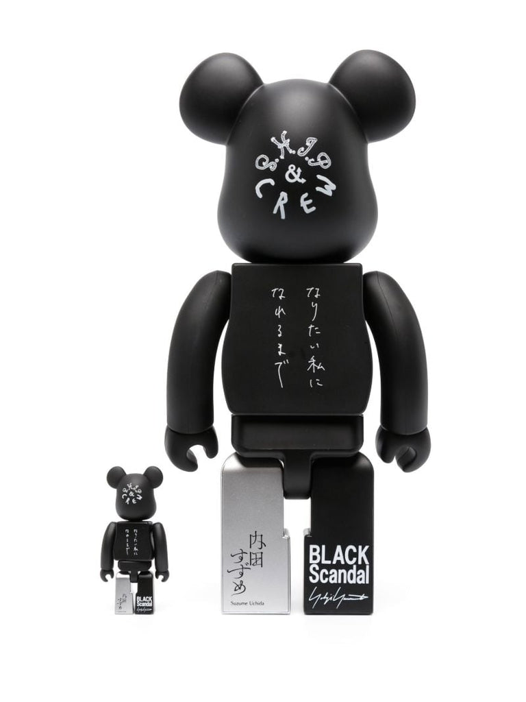 Black Be@rbrick Yohji Yamamoto X Suzume Uchida X S.h.i.p 100% and 400% Set