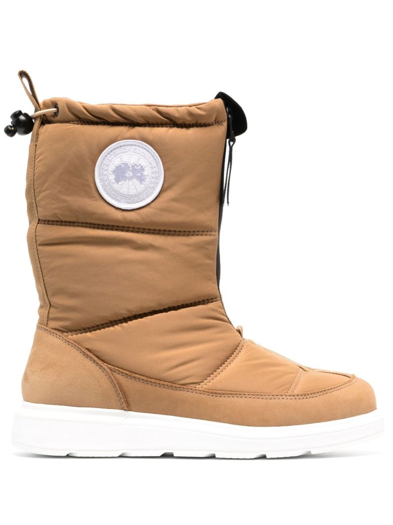 Neutral Cypress Fold Over Quilted Boots