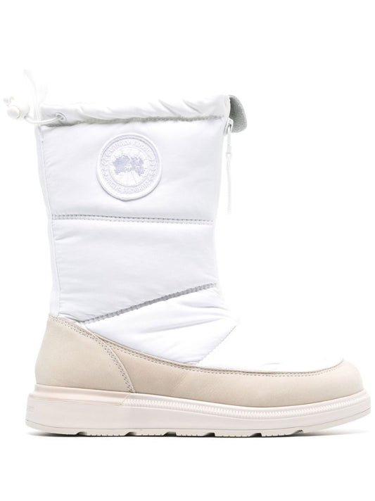 White Cypress Fold Over Quilted Boots