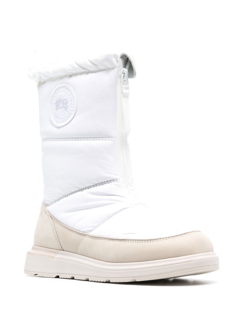 White Cypress Fold Over Quilted Boots