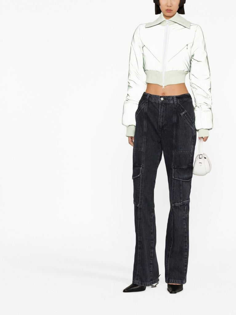 Green Bunny Cropped Ski Jacket
