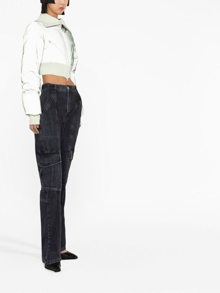 Green Bunny Cropped Ski Jacket