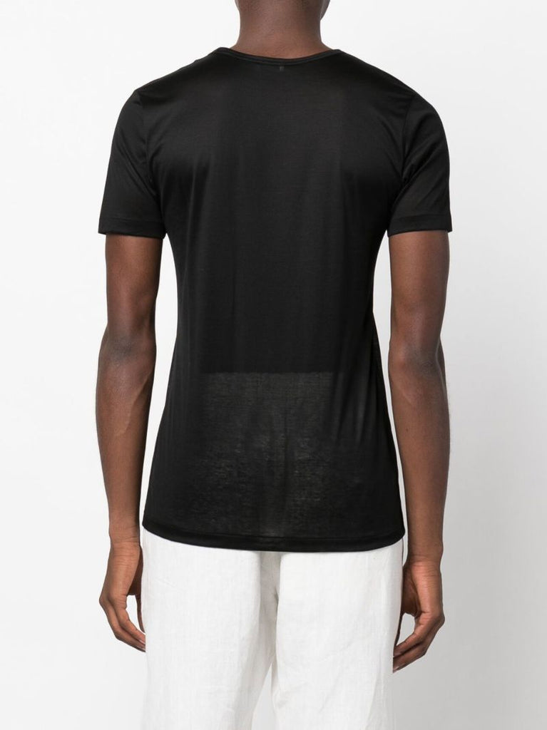 Black Crew Neck Cotton T-shirt