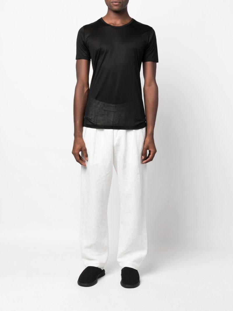 Black Crew Neck Cotton T-shirt