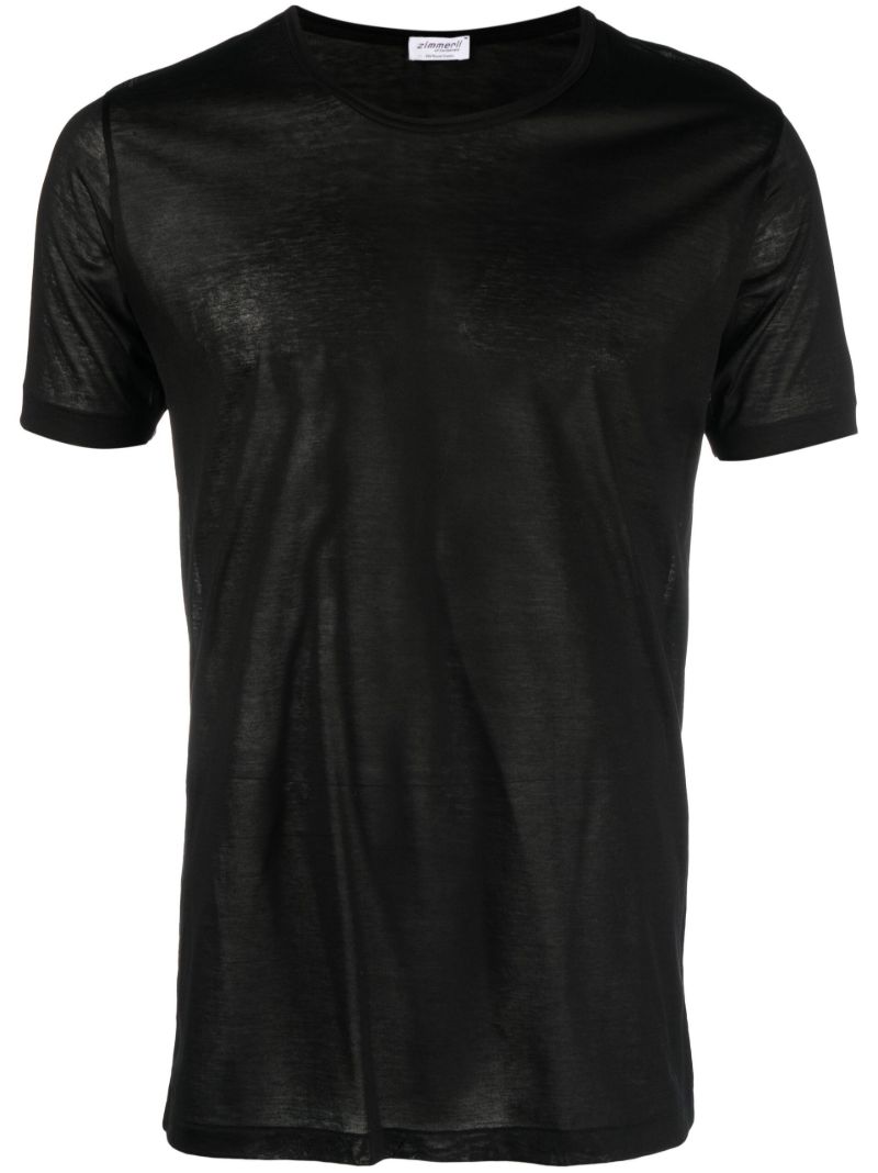 Black Crew Neck Cotton T-shirt