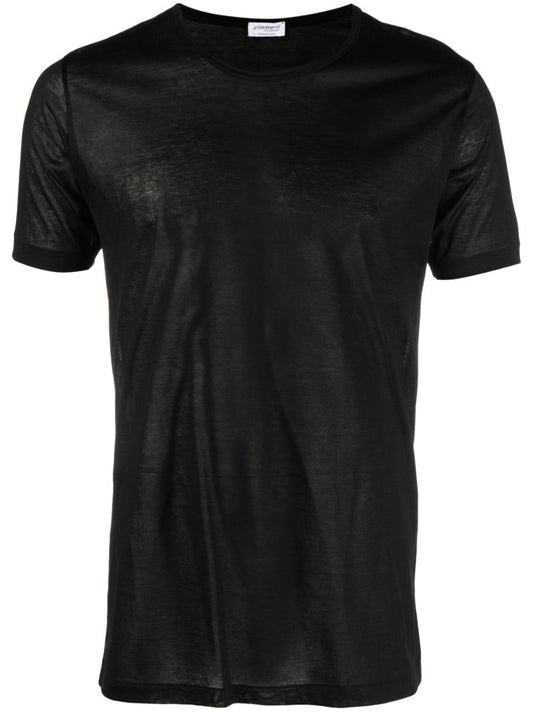 Black Crew Neck Cotton T-shirt