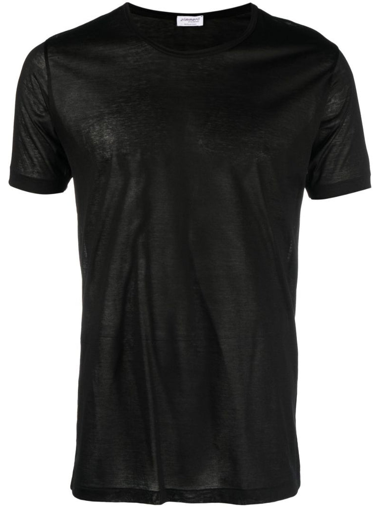 Black Crew Neck Cotton T-shirt
