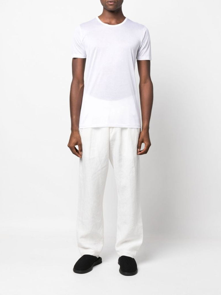 White Crew Neck Cotton T-shirt