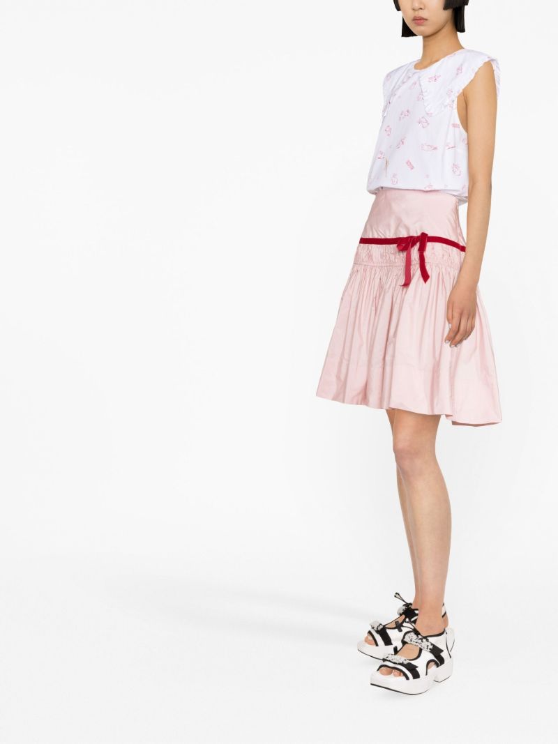 Pink Lola Pleated Mini Skirt