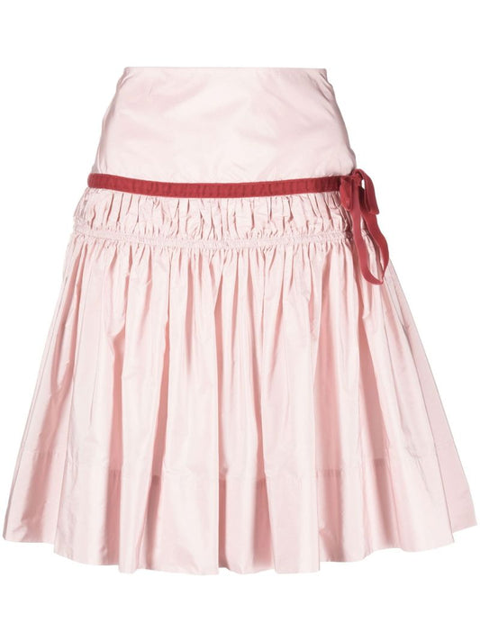 Pink Lola Pleated Mini Skirt