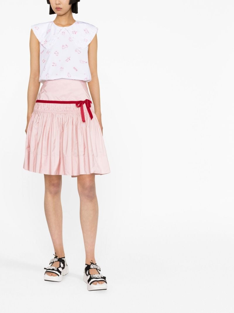 Pink Lola Pleated Mini Skirt