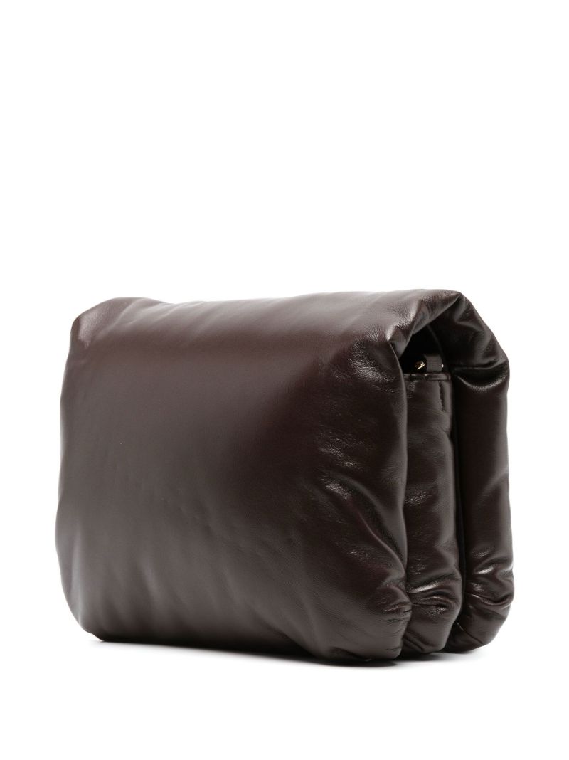 Brown Puffer Goya Leather Shoulder Bag