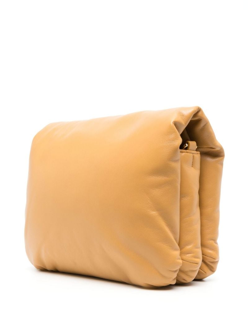 Yellow Goya Puffer Leather Shoulder Bag