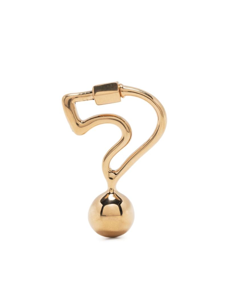 14k Yellow Gold Question Mark Lock Pendant