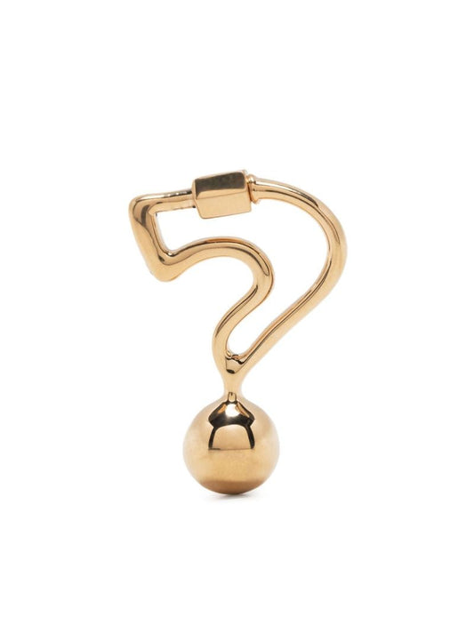 14k Yellow Gold Question Mark Lock Pendant