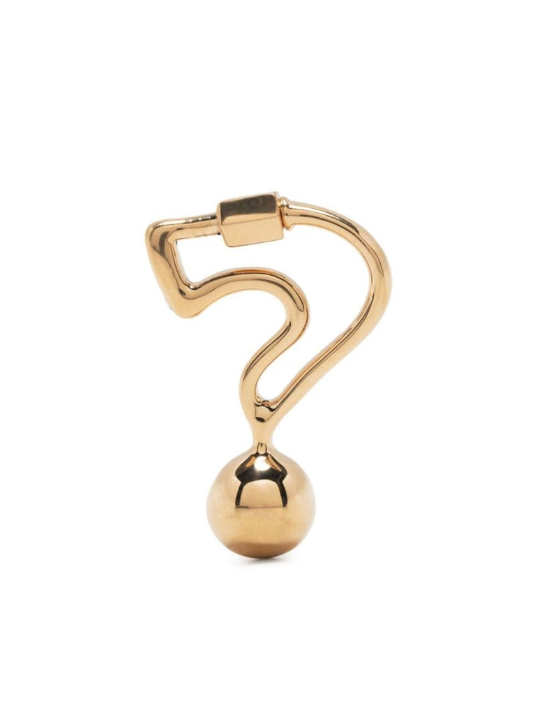 14k Yellow Gold Question Mark Lock Pendant