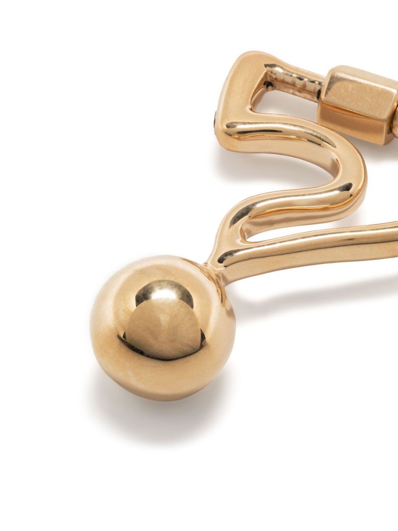 14k Yellow Gold Question Mark Lock Pendant