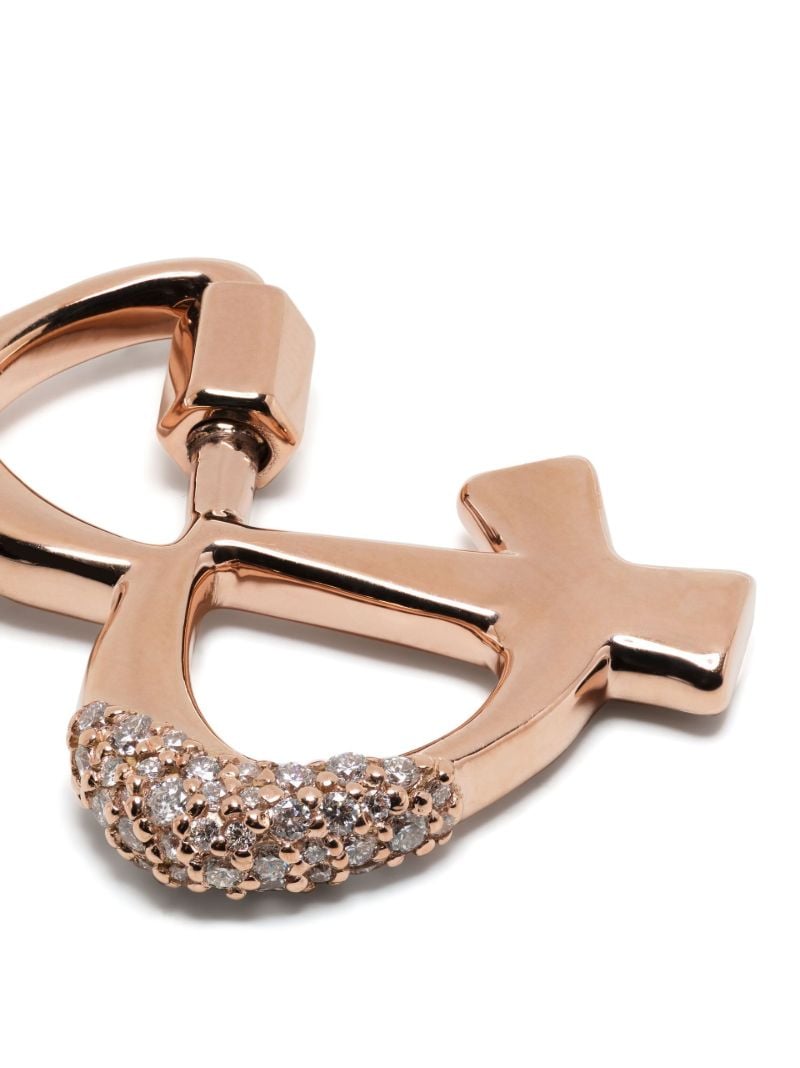 14k Rose Gold Ampersand Diamond Lock Charm