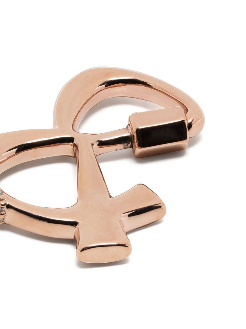 14k Rose Gold Ampersand Diamond Lock Charm