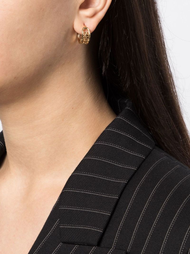 Gold-tone Maillon Triomphe Hoop Earrings