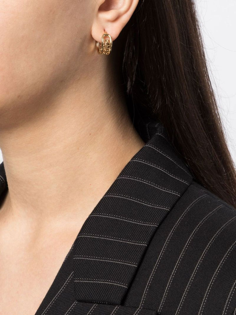 Gold-tone Maillon Triomphe Hoop Earrings