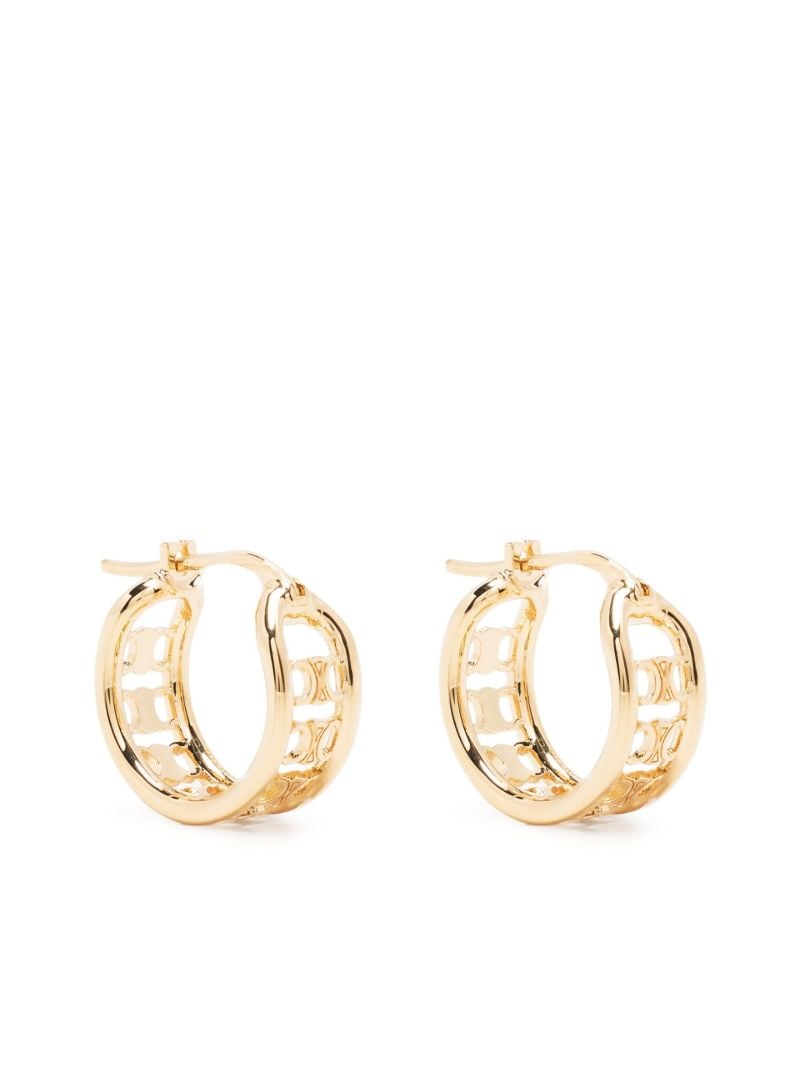 Gold-tone Maillon Triomphe Hoop Earrings