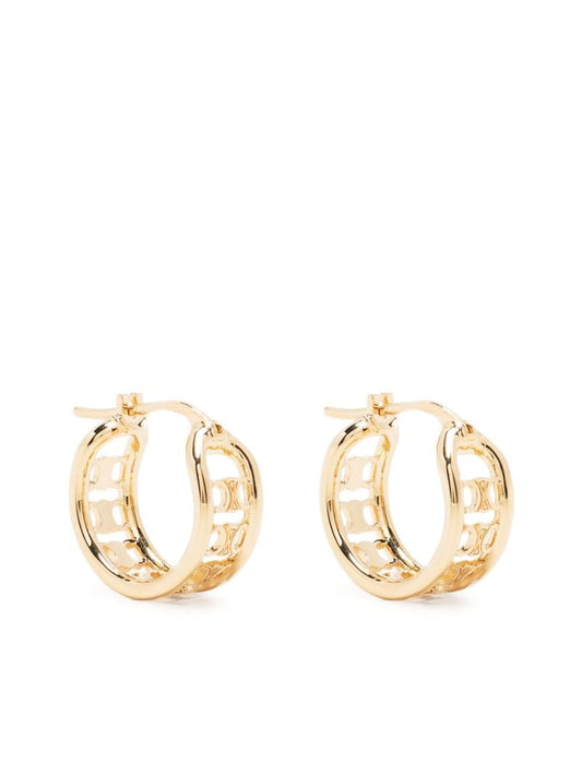 Gold-tone Maillon Triomphe Hoop Earrings