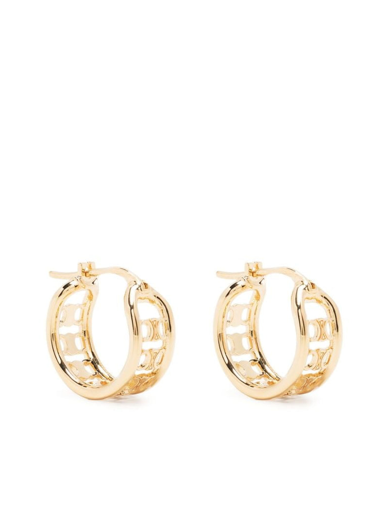 Gold-tone Maillon Triomphe Hoop Earrings