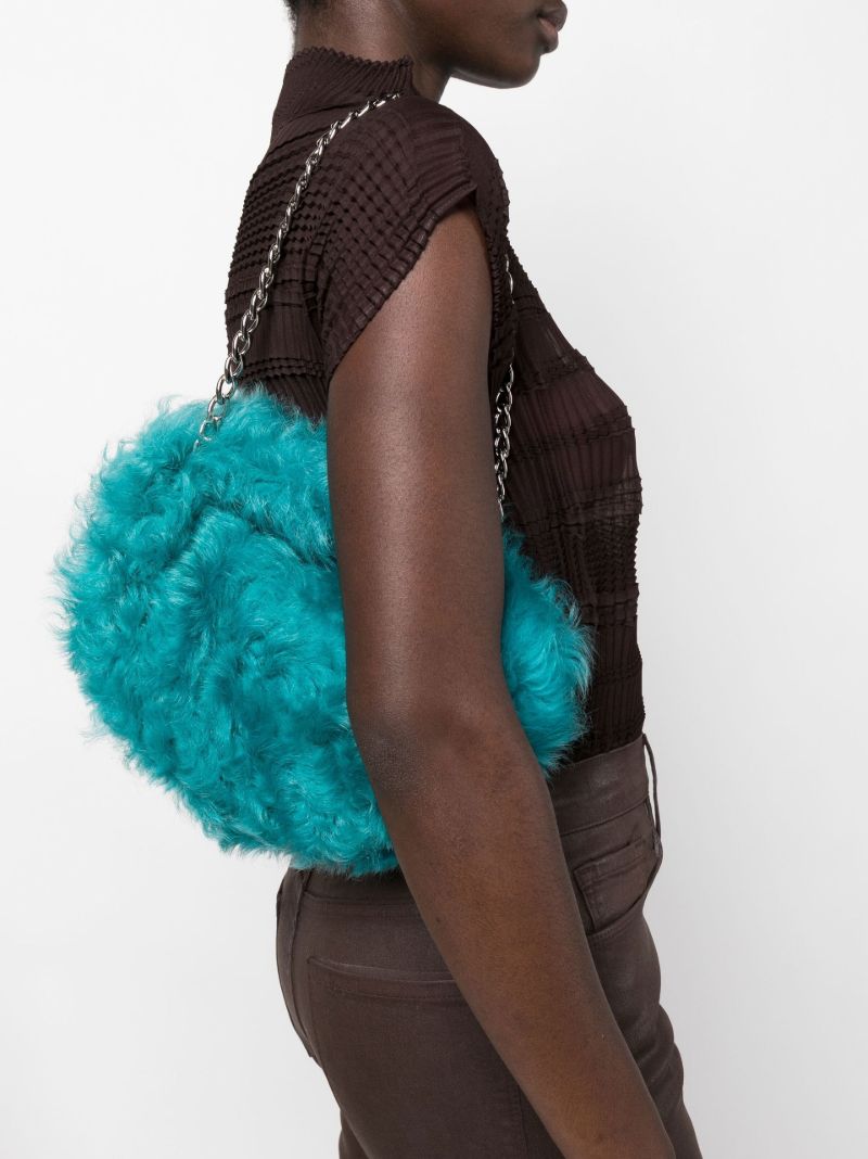 Blue Baby Cush Faux Fur Mini Bag