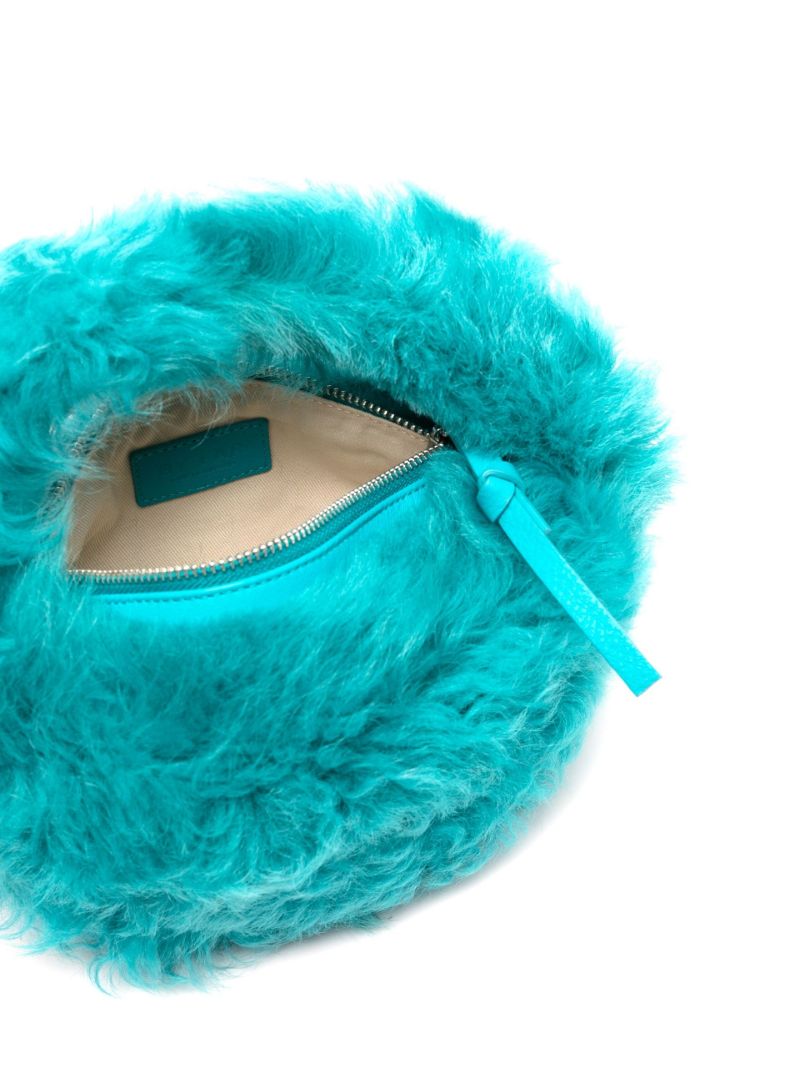 Blue Baby Cush Faux Fur Mini Bag