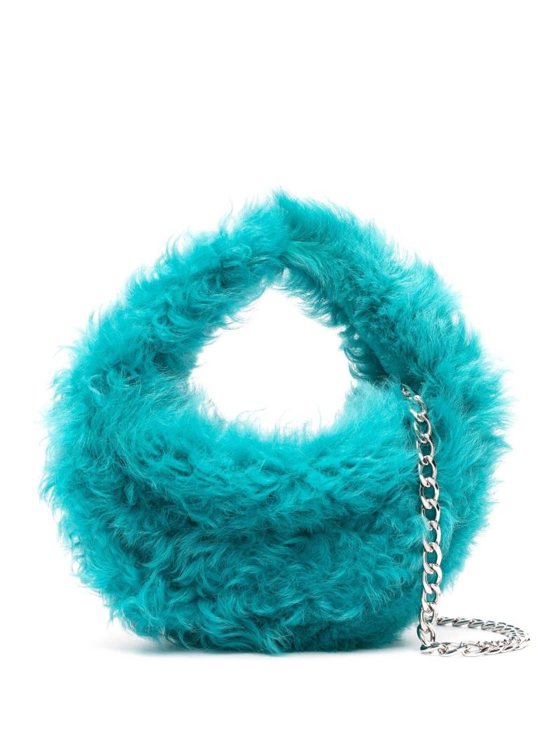 Blue Baby Cush Faux Fur Mini Bag