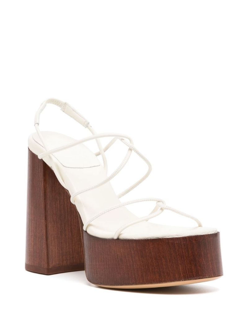 Brown 120 Platform Leather Sandals